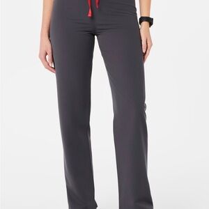 Figs Charcoal Joggers with Red Drawstring